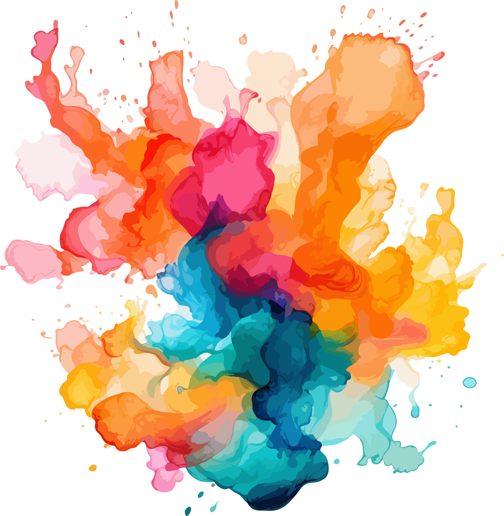 Watercolor splash clip art