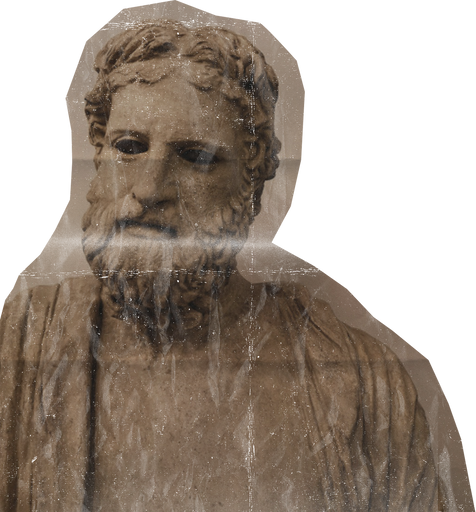 Weathered Historical Statue Cut-out